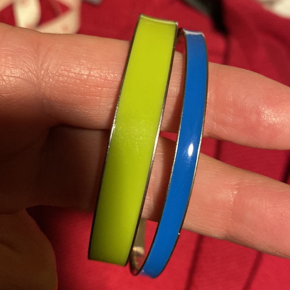 Set of two bangle bracelets (lime & blue) EUC - Picture 5 of 6